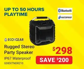 Visions Electronics Rugged Stereo Party Speaker offer