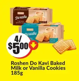 FreshCo Roshen Do Kavi Baked Milk or Vanilla Cookies 185g offer