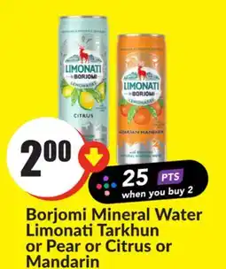 FreshCo Borjomi Mineral Water Limonati Tarkhun or Pear or Citrus or Mandarin offer