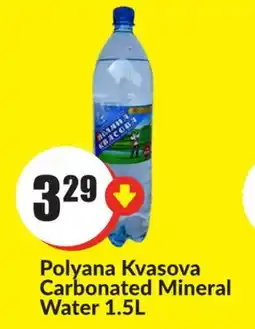 FreshCo Polyana Kvasova Carbonated Mineral Water 1.5 L offer