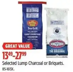 Canadian Tire Selected Lump Charcoal or Briquets offer