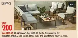 Canadian Tire CANVAS Baffin Conversation Set. Includes 6 chairs, 2 side tables, coffee table and a custom-fit cover. 88-2273-0. offer