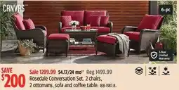 Canadian Tire CANVAS Rosedale Conversation Set offer