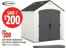 Canadian Tire Suncast Ridgeland Storage Shed offer
