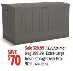 Canadian Tire Extra-Large Resin Storage Deck Box offer