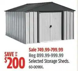 Canadian Tire Selected Storage Sheds. offer