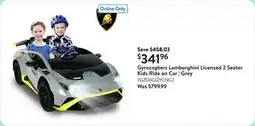Walmart Gyrocopters Lamborghini Licensed 2 Seater Kids Ride on Car | Grey offer