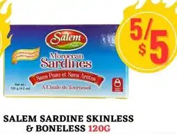 Al-Salam Supermarket Salem sardine skinless & boneless offer