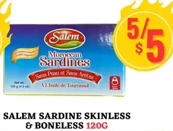 Al-Salam Supermarket Salem sardine skinless & boneless offer