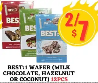 Al-Salam Supermarket Best 1 wafer (milk chocolate, hazelnut or coconut) offer