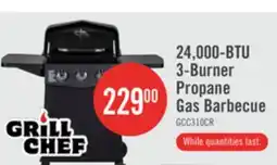 The Brick Grill Chef 24,000 BTU 3-Burner LP Gas BBQ - GCC310CRP offer
