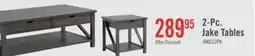 The Brick Jake 47.25 Rustic 2-Pack Coffee + End Table with Storage and Shelf - Distressed Grey offer