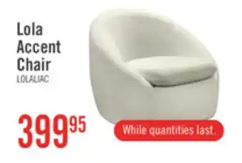 The Brick Lola 28.7 Chenille Boucle Fabric Curved Accent Chair with Removable Seat Cushion - White offer