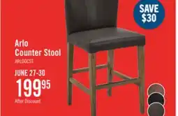 The Brick Arlo Counter-Height Stool with Vegan Leather Fabric - Charcoal offer