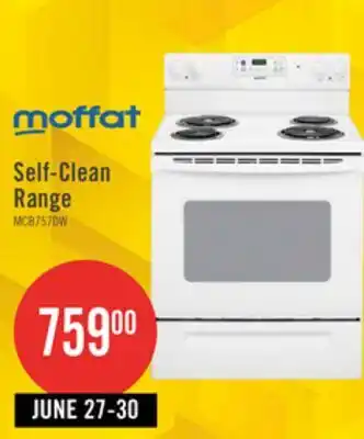 The Brick Moffat 5.0 Cu. Ft. Self-Cleaning Range - MCB757DMWW offer