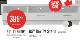 The Brick Rio 65 Modern TV Stand with Storage and Cable Management for TVs up to 75- White offer