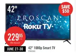 The Brick Proscan 42 1080p LED HDR 60Hz Roku Smart TV (PTR4266) offer