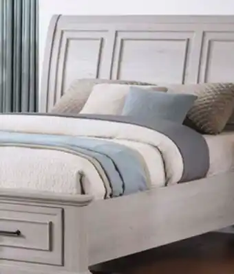 The Brick Kylie Platform Storage Bed with Headboard & Frame, Grey - Queen Size offer
