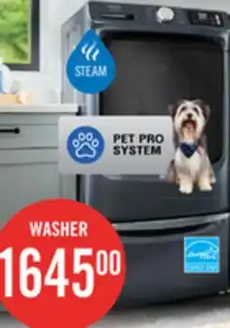 The Brick Maytag 5.8 Cu. Ft. Pet Pro Smart Front-Load Washer - Midnight Steel - MFW7020RF offer