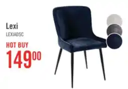 The Brick Lexi Dining Chair with Velvet-Look Fabric, Metal - Blue offer