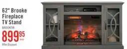 The Brick Brooke 62 Contemporary Electric Fireplace TV Stand with Storage & Cable Management for TVs up to 70 offer