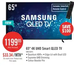 The Brick Samsung 65 Q8F QLED 4K Smart AI TV (QN65Q8FAAFXZC) offer