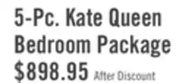 The Brick Kate 5pc Bedroom Set with Bed, Dresser & Mirror, Grey/Brown - Queen Size offer