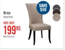 The Brick Bree Dining Chair with Vegan Leather Fabric - Taupe offer