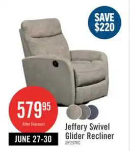 The Brick Jeffry 30.3 Velvet Fabric Swivel Glider Reclining Chair - Stone Beige offer