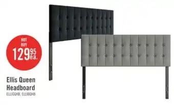 The Brick Ellis Upholstered Headboard in Grey Fabric, Button Tufted - Queen Size offer