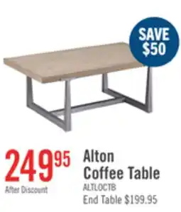 The Brick Alton 48 Modern Coffee Table - Light Oak with Grey Metal Legs offer