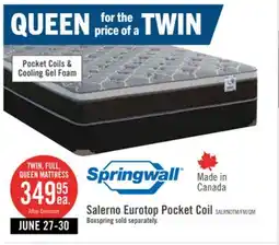 The Brick Springwall Salerno Eurotop Twin Mattress offer