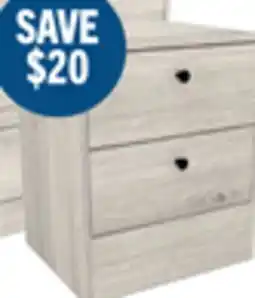The Brick Hart Bedside 2-Drawer Nightstand, 18.4W x 22.2H, Made in Canada - White offer