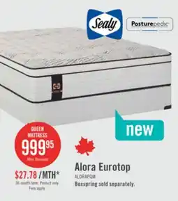 The Brick Sealy Posturepedic Plus Alora Eurotop Plush Queen Mattress offer