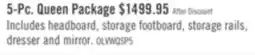 The Brick Olivia 5pc Bedroom Set with Storage Bed, Dresser & Mirror, Made in Canada, White - Queen Size offer