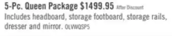 The Brick Olivia 5pc Bedroom Set with Storage Bed, Dresser & Mirror, Made in Canada, White - Queen Size offer