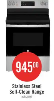 The Brick GE 5 Cu. Ft. Electric Range with Self Clean and 4 Burners - Stainless Steel - JCB630SVSS offer