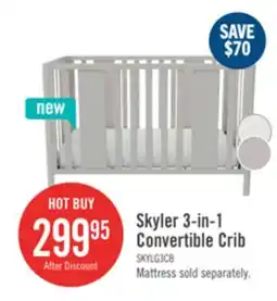 The Brick Little Seeds Skyler Baby Crib - Sharkey Grey offer