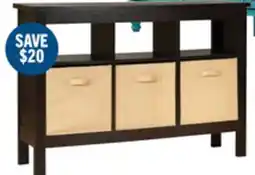 The Brick The Brick Kimberly 48 Hall Table with 3 Baskets - Espresso offer
