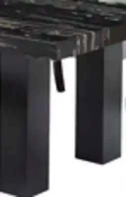 The Brick Burk Dining Table with Epoxy Resin Marble-Look Top, 72W - Black offer