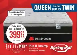 The Brick Springwall Pisa II Eurotop Twin Mattress offer