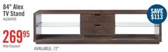 The Brick Alex 84 Modern TV Stand with Storage and Cable Management for TVs up to 90- Walnut Oak offer
