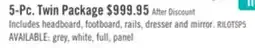 The Brick Riley Mates Bed 5pc Set with Bookcase Headboard, Dresser & Mirror, Natural - Twin Size offer