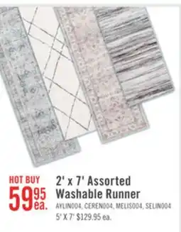 The Brick Aylin Ivory Washable Runner Area Rug - 2 x 7 offer