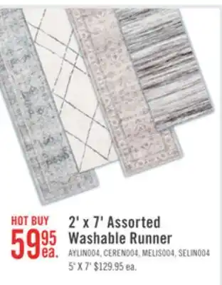The Brick Aylin Ivory Washable Runner Area Rug - 2 x 7 offer