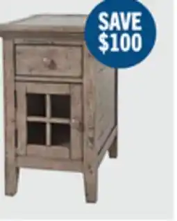The Brick Rocco 16 Chairside Table with USB - Natural Wood offer