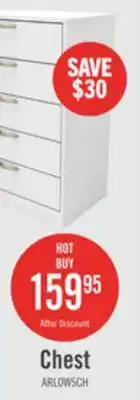 The Brick Arlo Bedroom Chest of Drawers, 5-Drawer, 23.6W x 36.2H, Made in Canada - White offer