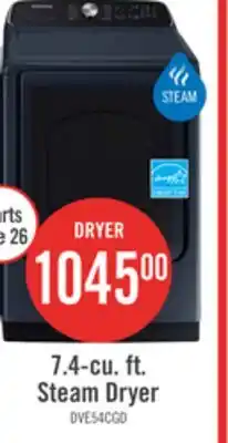 The Brick Samsung 7.4 Cu. Ft. Electric Dryer with Steam - Navy offer