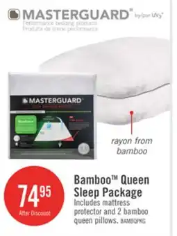 The Brick Masterguard Natural Bamboo Queen Mattress Protector with 2 Queen Pillows offer