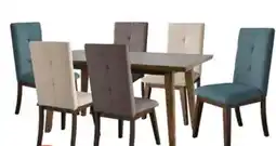 The Brick Chelsea 7pc Dining Set with Table & 6 Brown Chairs, 60W - Walnut Brown offer
